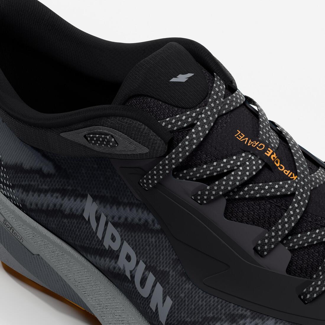 Chaussures de running route et chemin homme, Kiprun kipcore gravel noir et