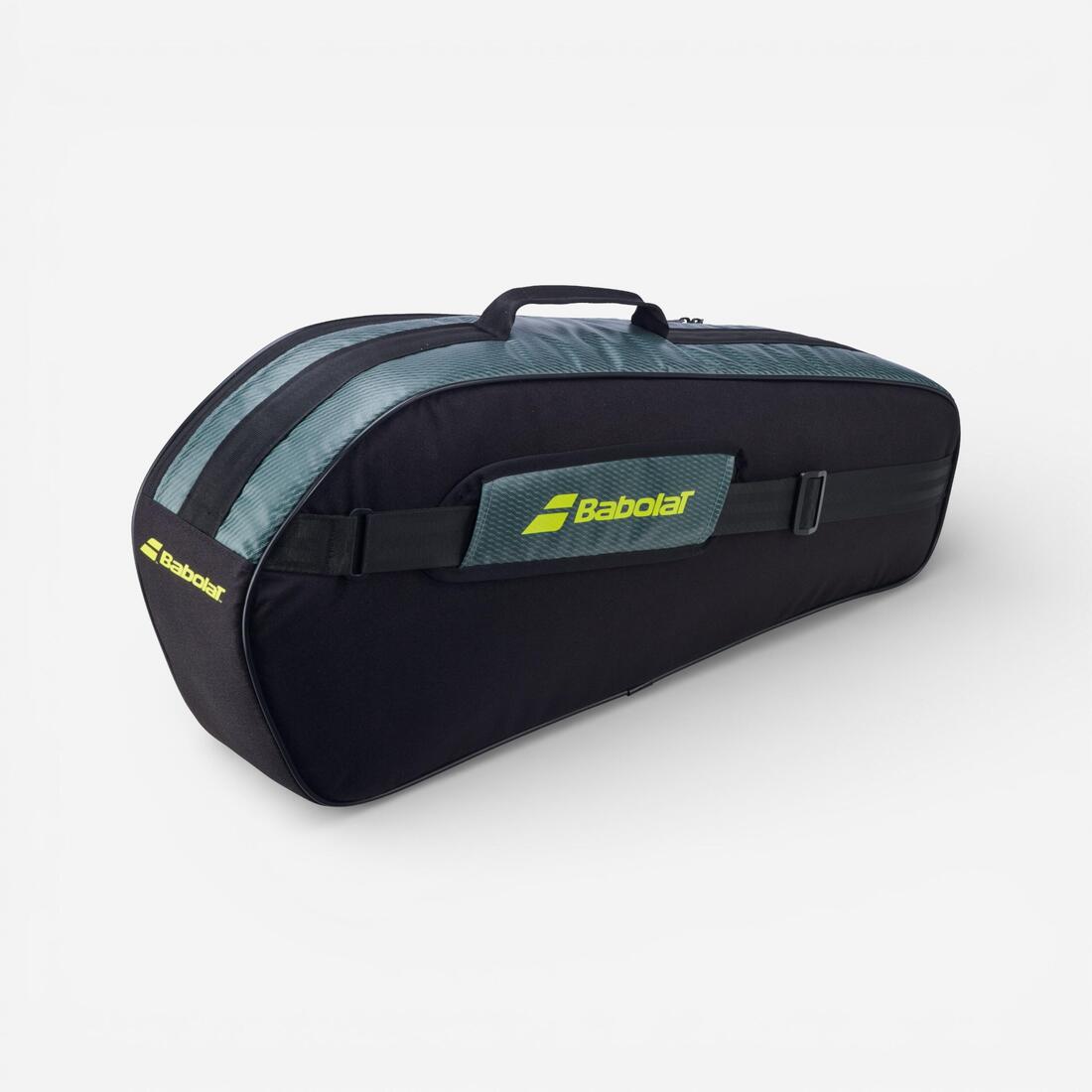 Sac de tennis 3 raquettes, Babolat court xs 3r 20 litres noir gris et jaune