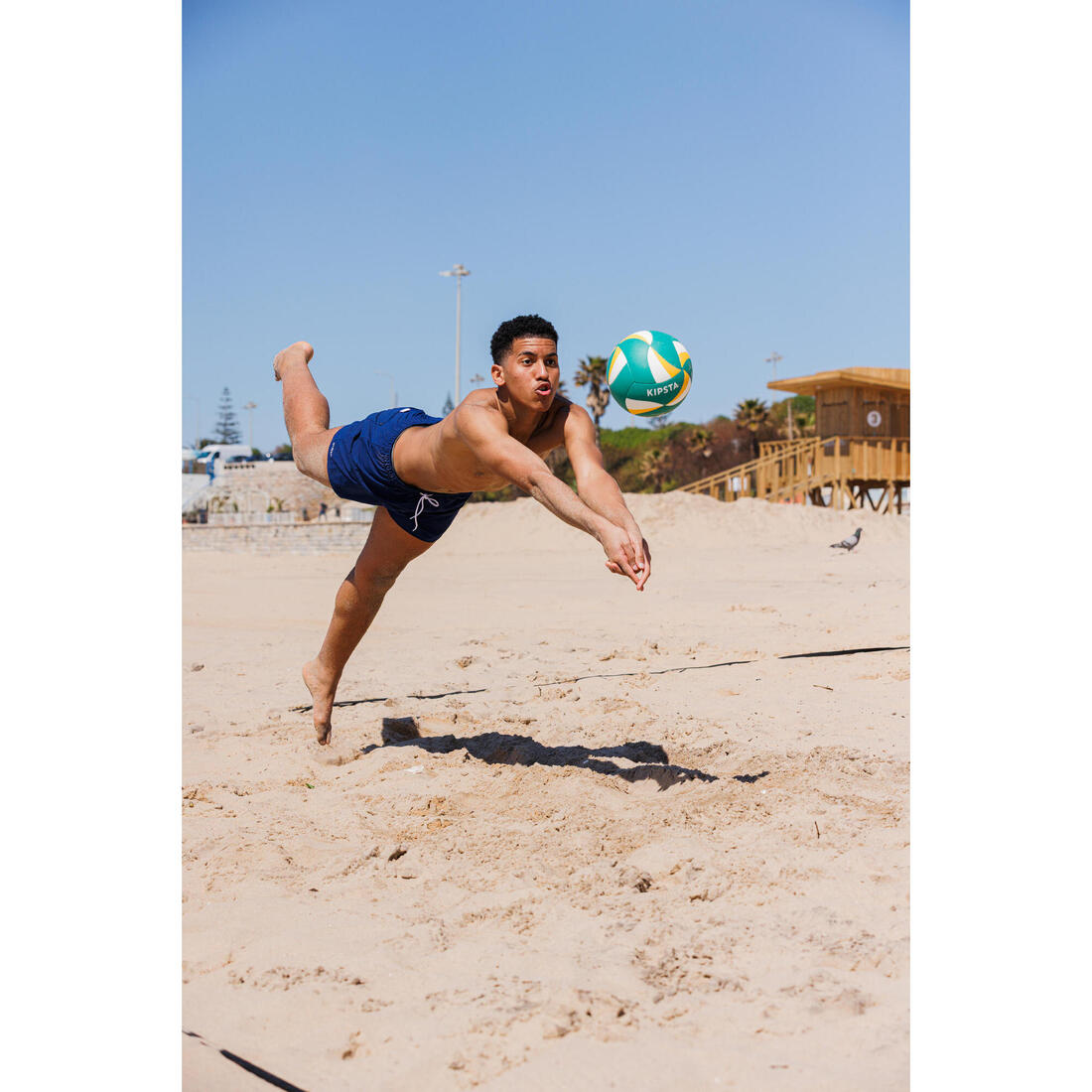 Ballon de beach volley BV900 vert et jaune