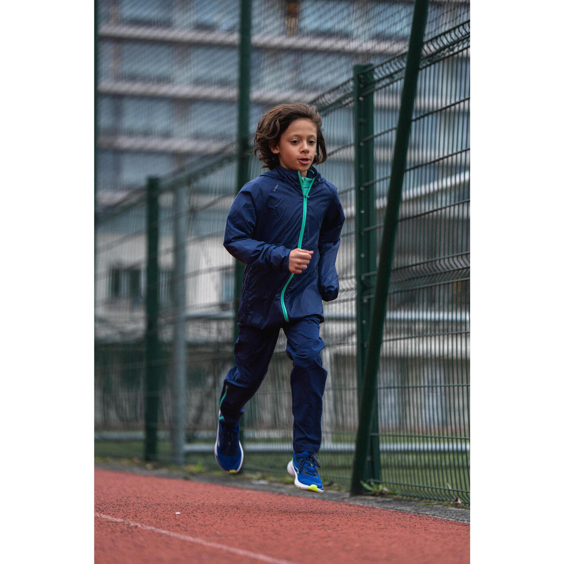 Pantalon de running  Chaud avec Zip Enfant, KIPRUN PANTS WARM 900 marine
