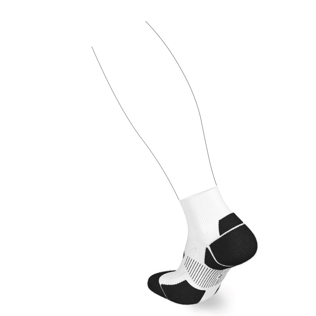 CHAUSSETTES DE RUNNING RUN900 FINES MID JAUNES