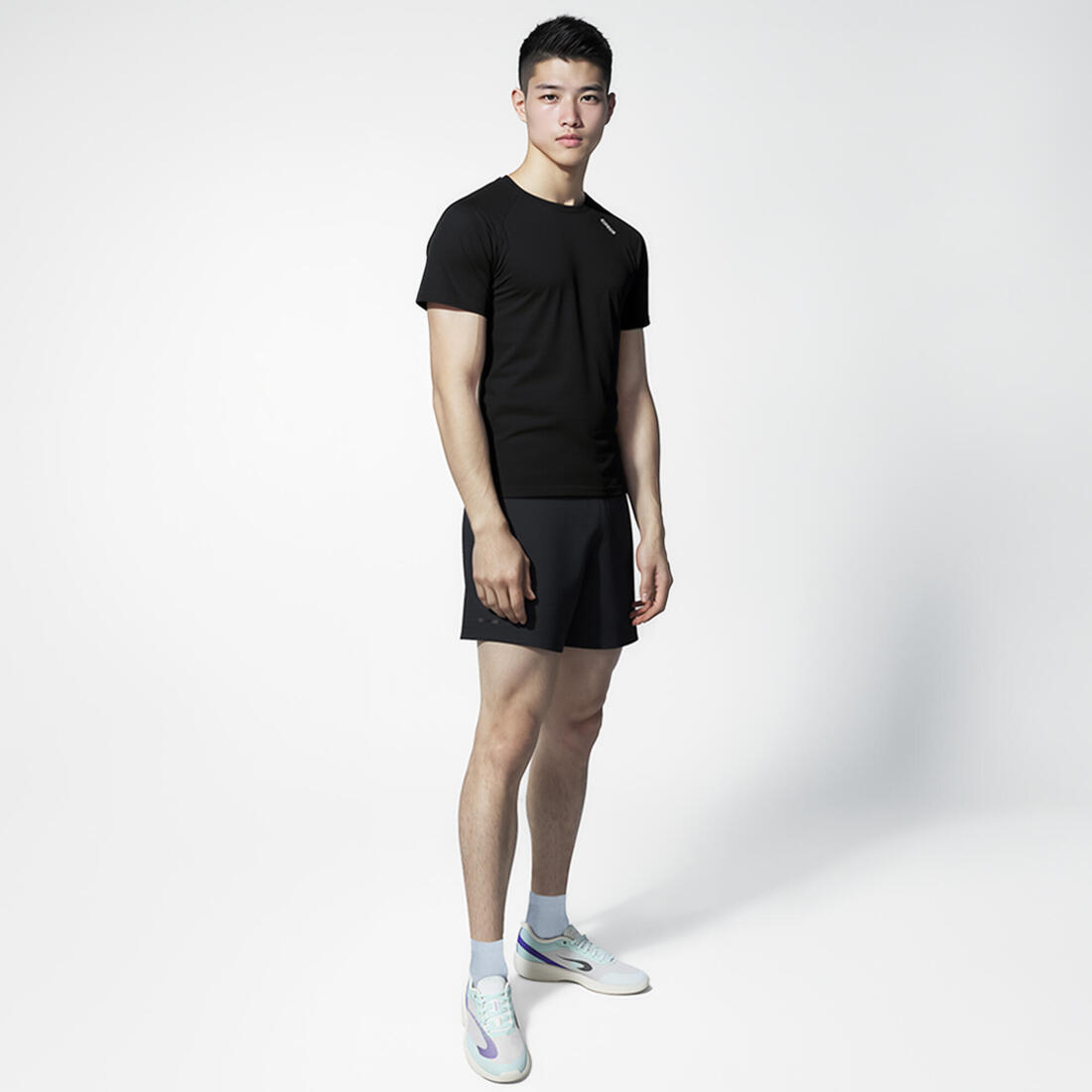 Lot de 2 paires de chaussettes de running run500 fines mid