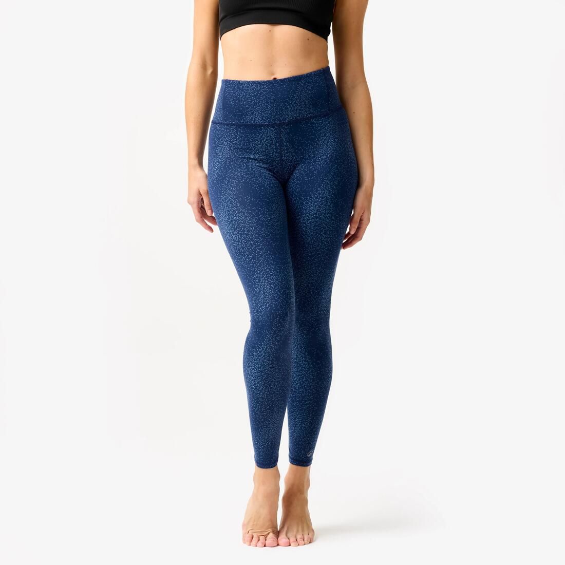 Legging de danse taille haute et ceinture plate femme, imprimé