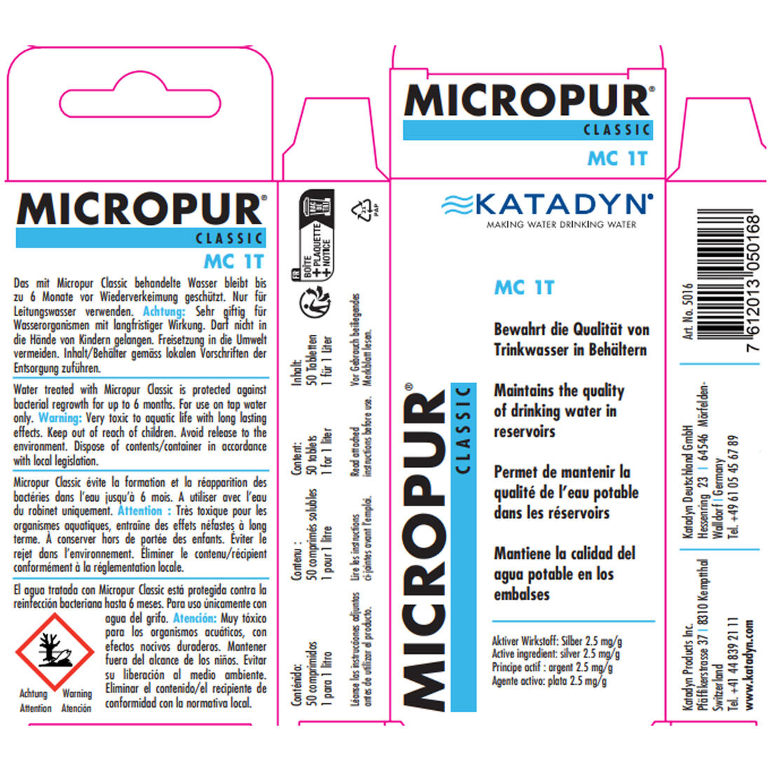 Comprimés conservateurs eau trekking randonnée bivouac micropur classic x50