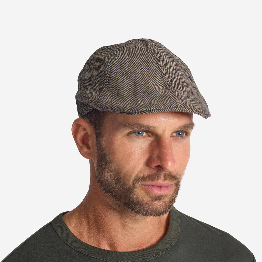 Casquette chasse déperlant tweed plate