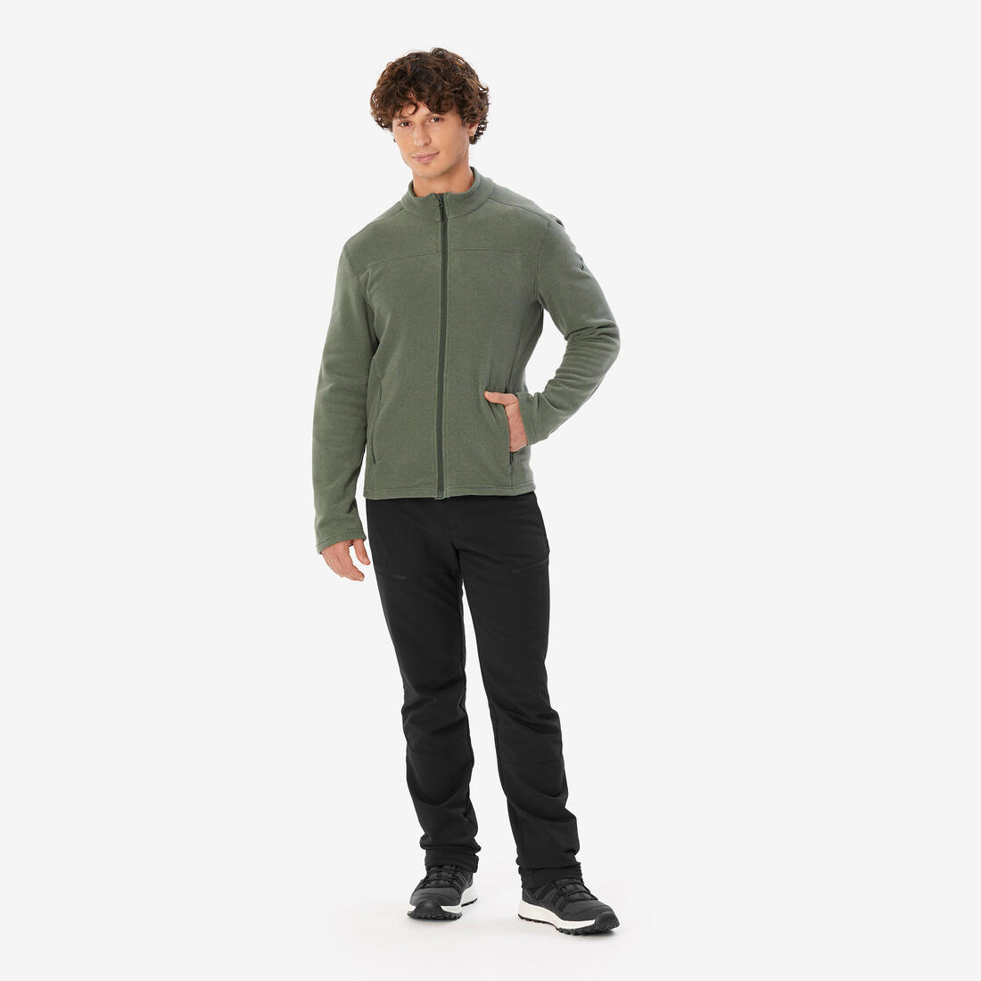 Polaire de randonnée montagne homme, MH100 full zip