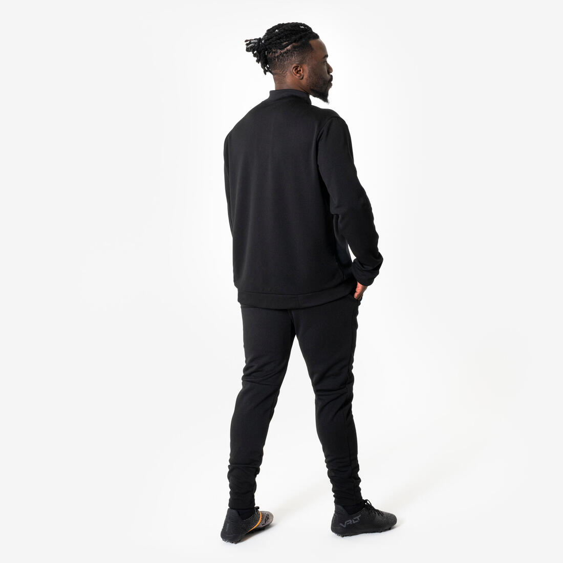 Veste de football d'entrainement ESSENTIELLE  noire et grise