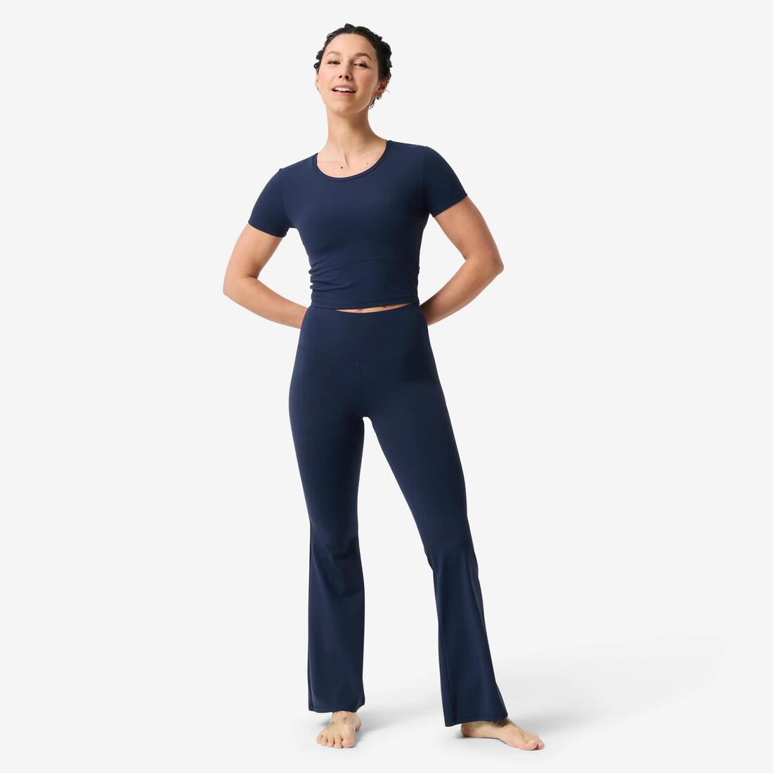 T-shirt de yoga et Pilates extensible et doux femme, Breathe