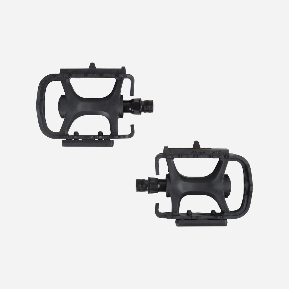 Pédales plates vélo VTT 100 résine noire