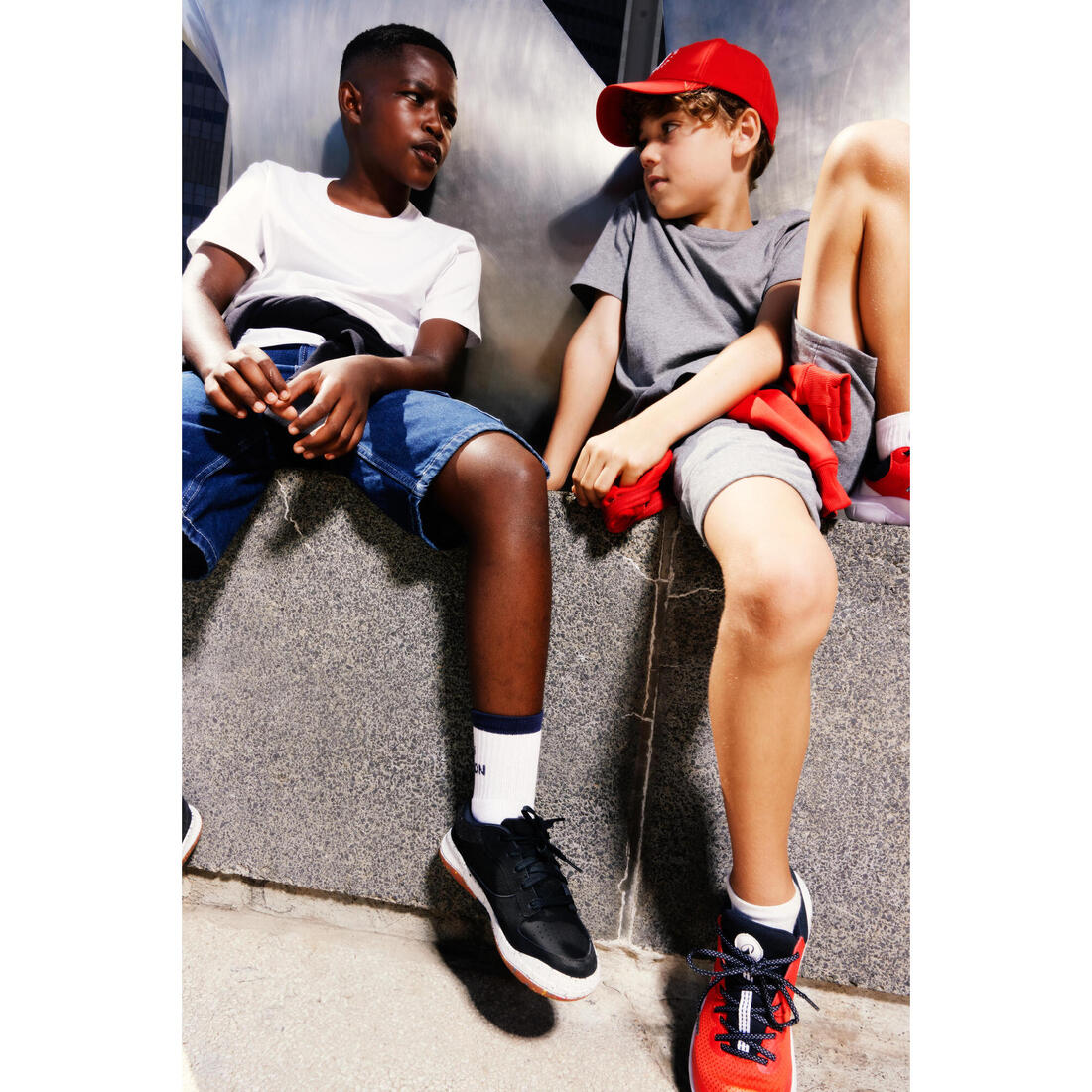 Chaussures multisport à lacets en cuir enfant mixte, Playventure city