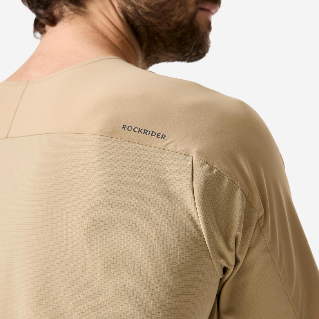 Maillot vélo VTT manches courtes respirant, 500 beige