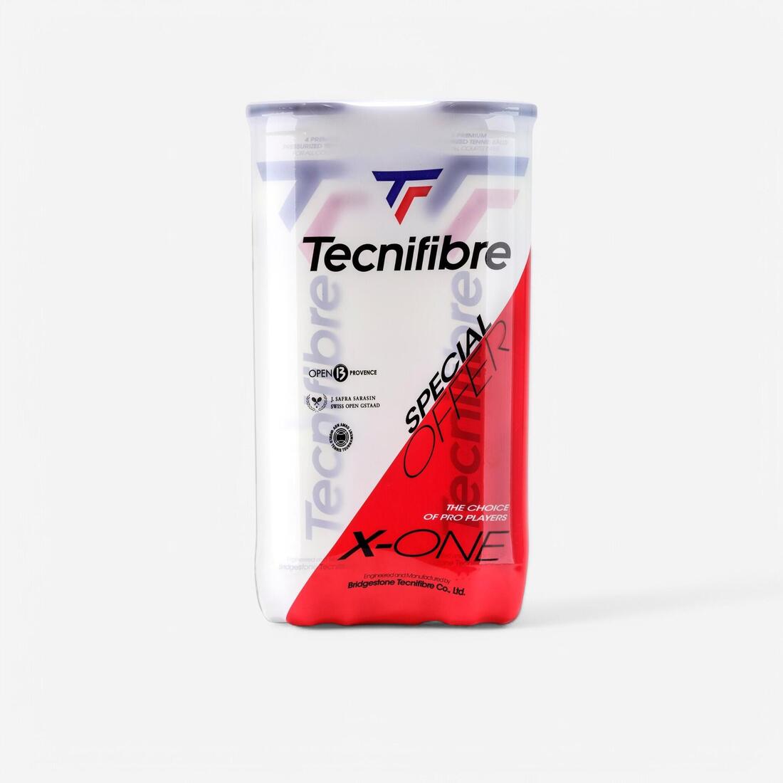 Balle de tennis Bipack, Tecnifibre X-One 2 tubes de 4 balles