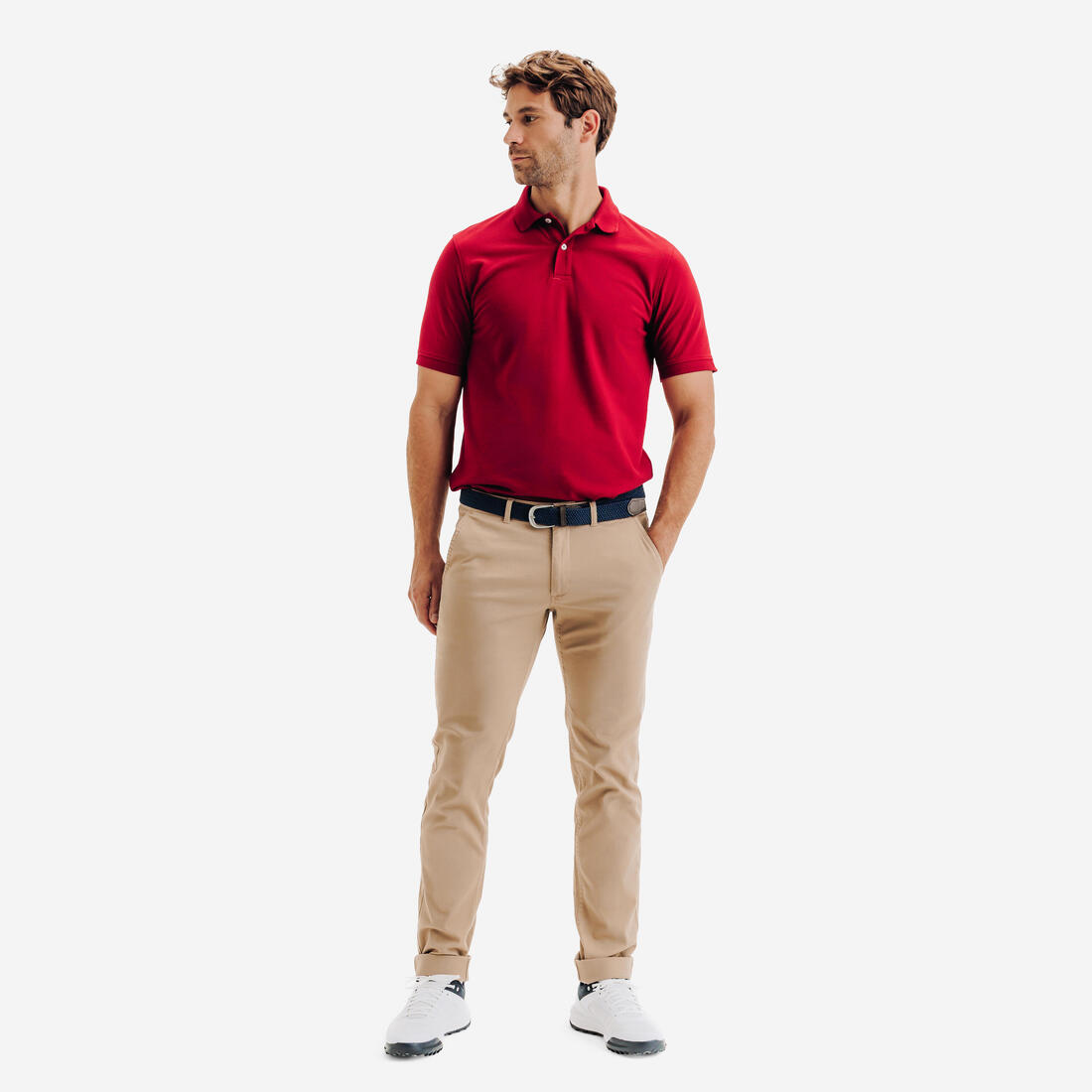 Polo de golf en coton polyester manches courtes homme, MW500