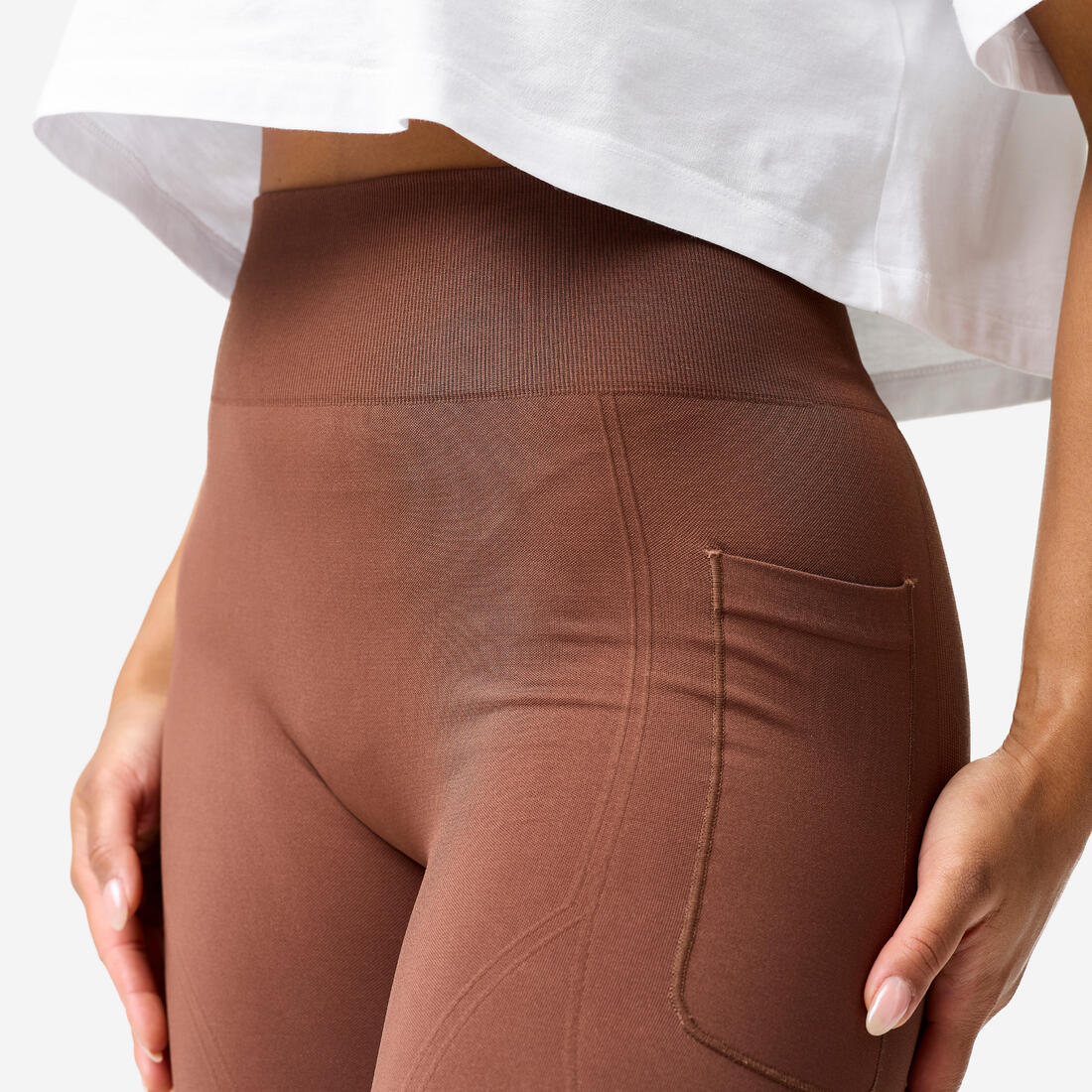 Legging de sport taille haute sans couture et push-up femme