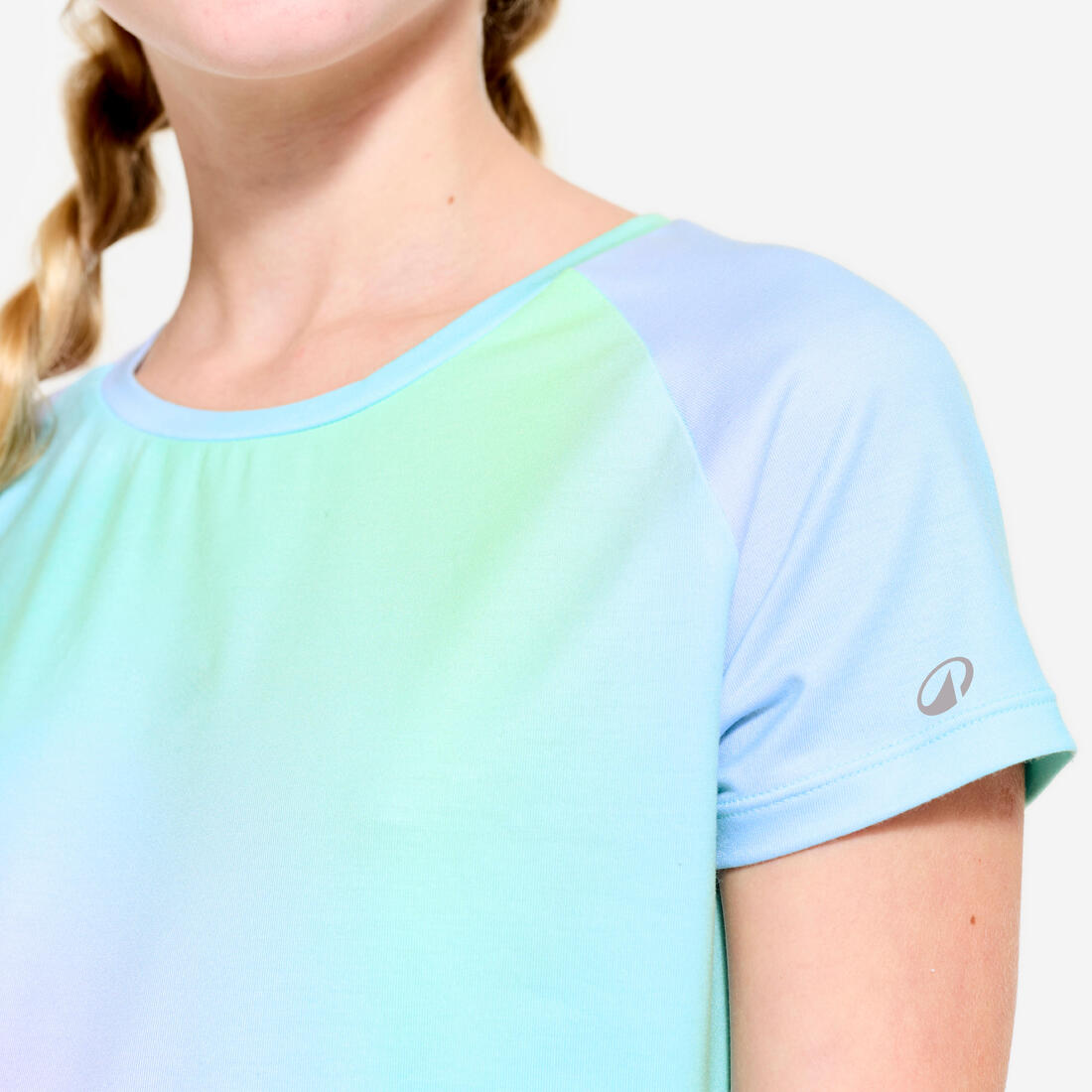 T-shirt multisport respirant fille, rose foncé