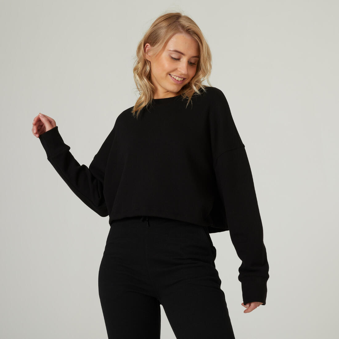 Sweat de fitness crop femme