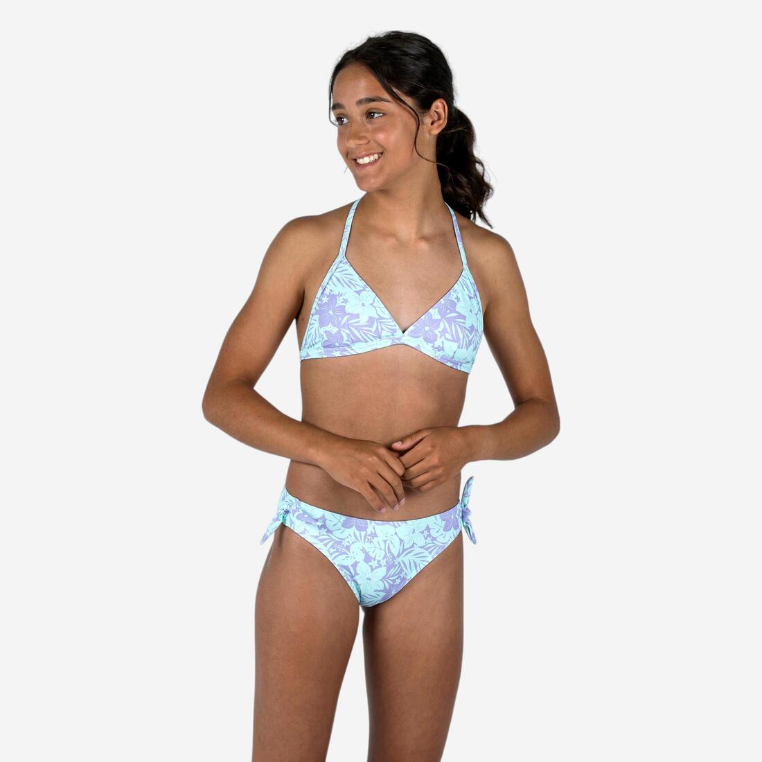 Maillot de bain 2 pièces Fille - 100 Tania tropical