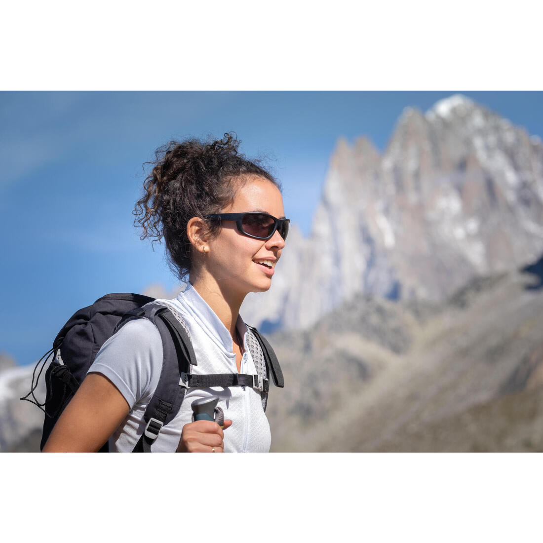 T-shirt manches courtes de randonnée montagne - MH900 - Femme