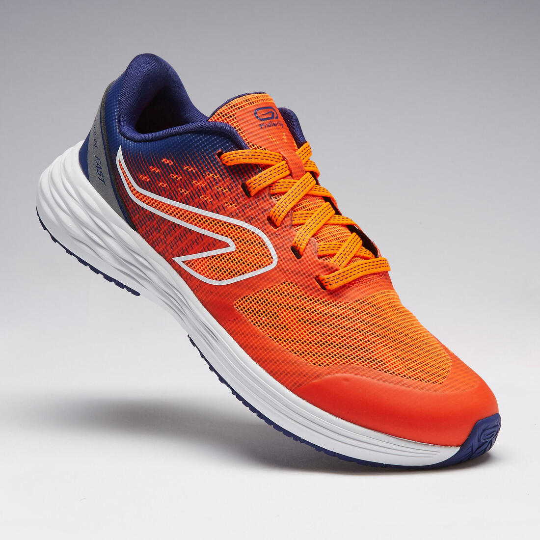 Chaussures de running Enfant -  Kiprun fast noires jaunes