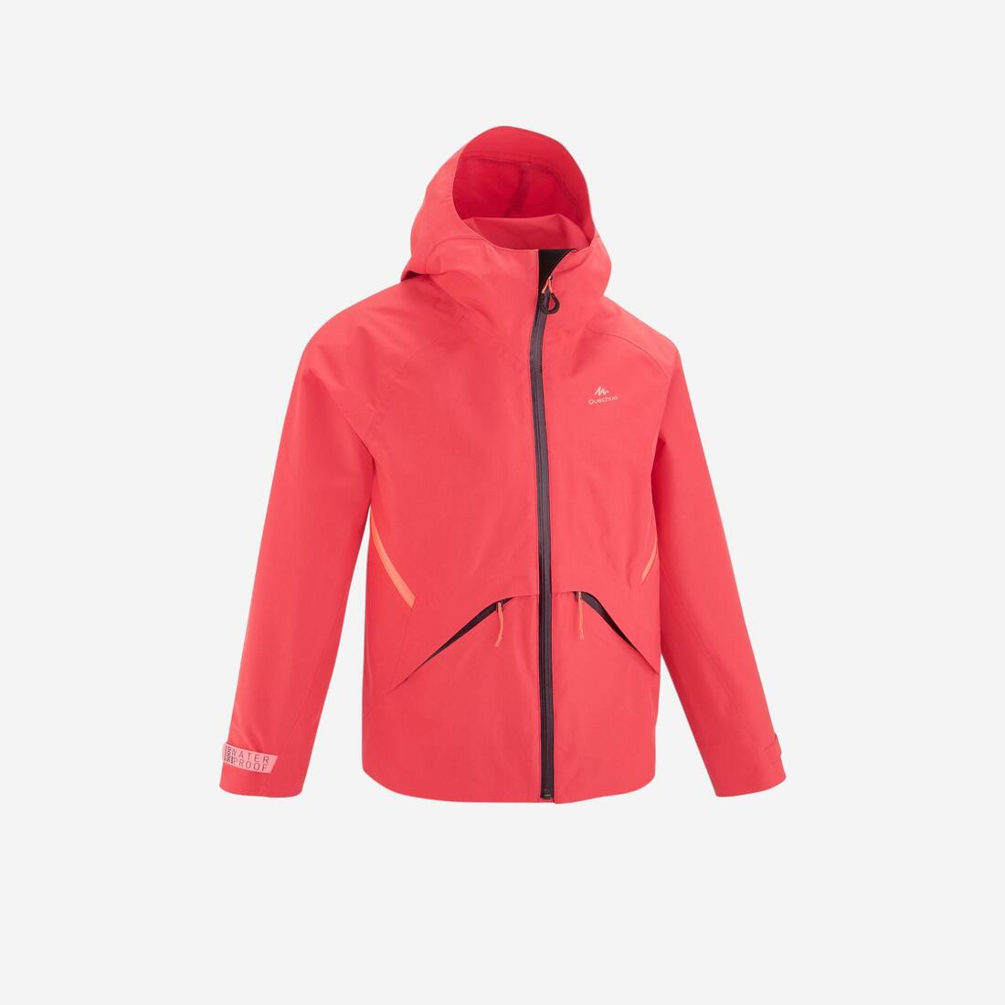 Veste de randonnée montagne imperméable légère enfant 7-15 ans, MH900 corail – rose pastèque