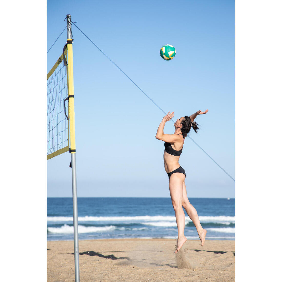 Ballon de beach volley BV900 vert et jaune