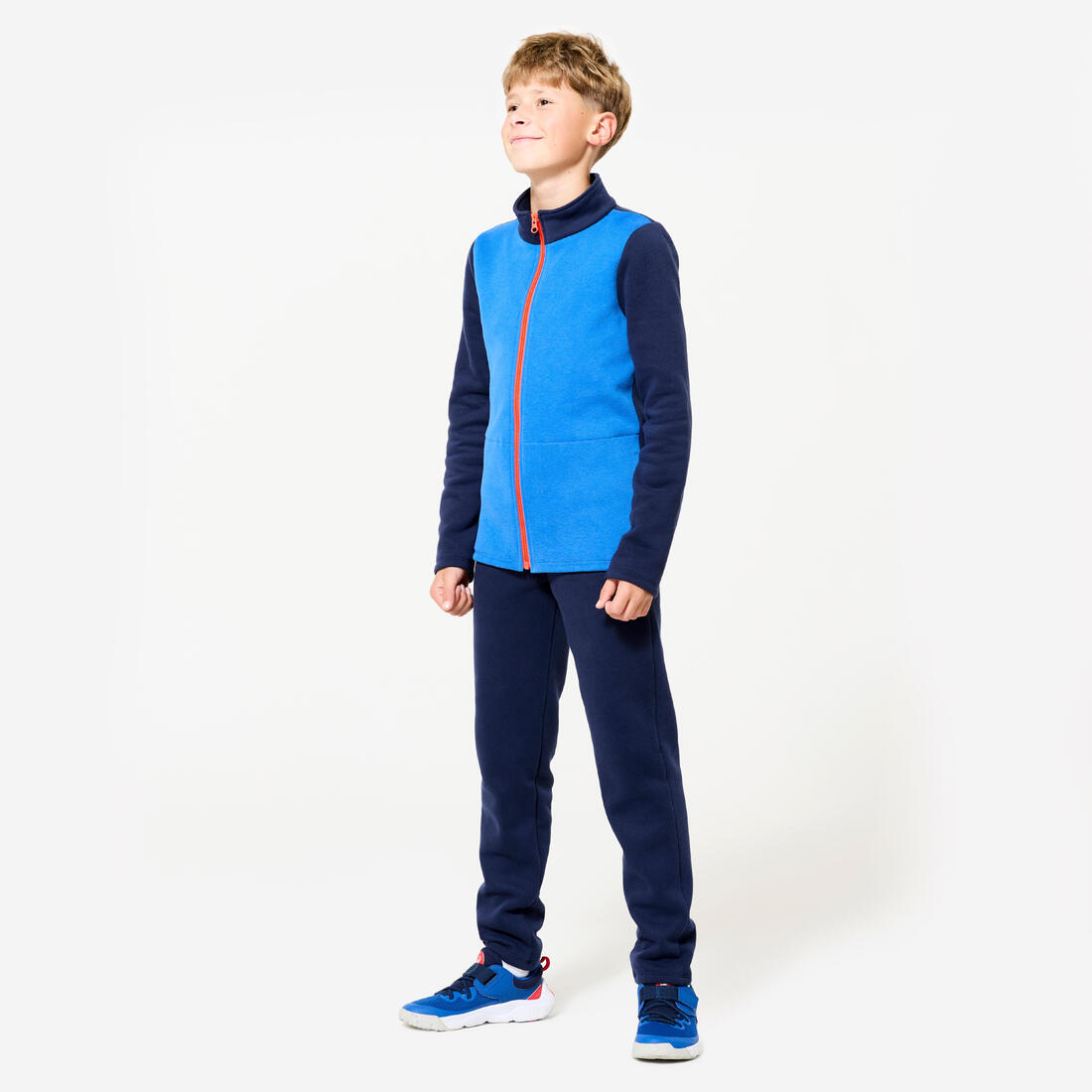 Survêtement chaud enfant - Warmy zip bleu – bleu électrique