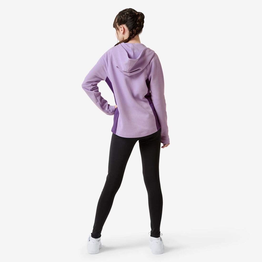Survêtement zippé enfant, mauve et
