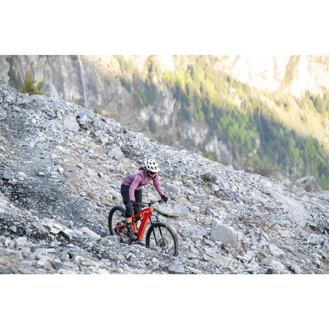 Vélo vtt électrique tout suspendu 29" - e-expl 520 s rouge vif