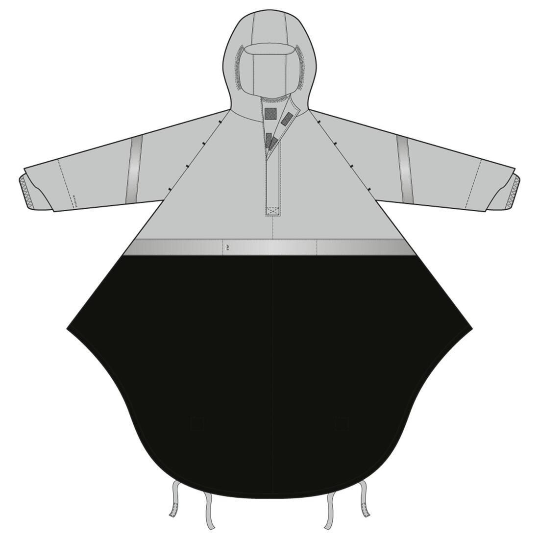 Poncho pluie vélo ville, visibilité de nuit, 540