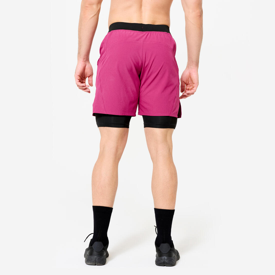 Short de fitness 2 en 1 collection respirant poche zippée homme