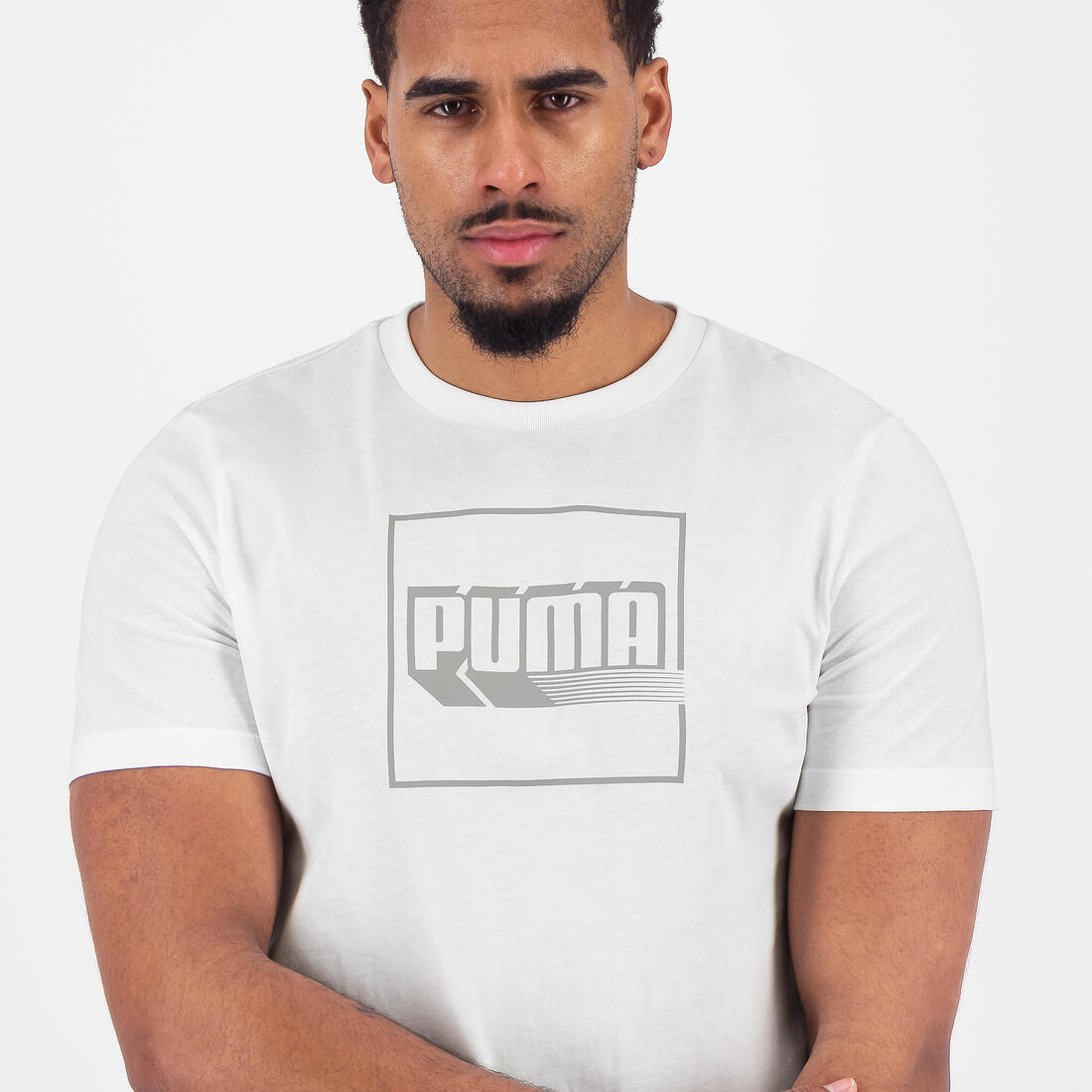 T-shirt imprimé imprimé Puma homme - blanc
