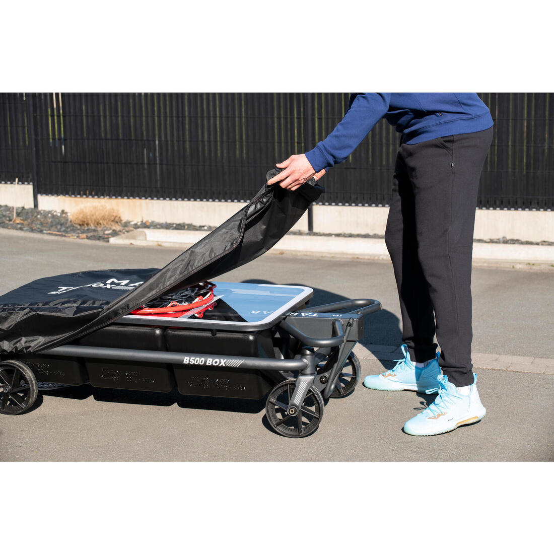 Panier de basket pliable sur roue réglable de 2,40m à 3,05m - B500 Easy Box