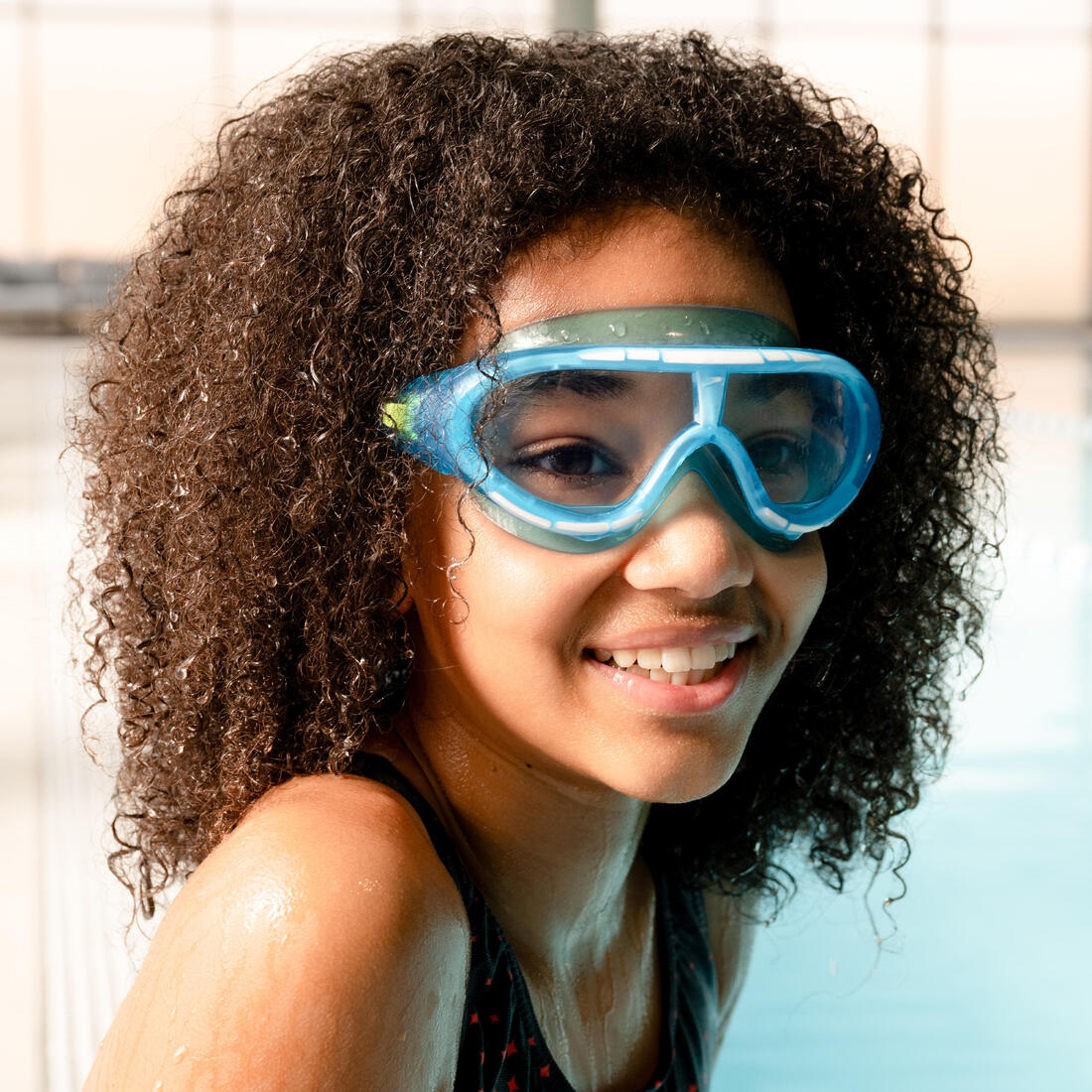 Masque de natation junior Speedo Rift Taille S bleu vert