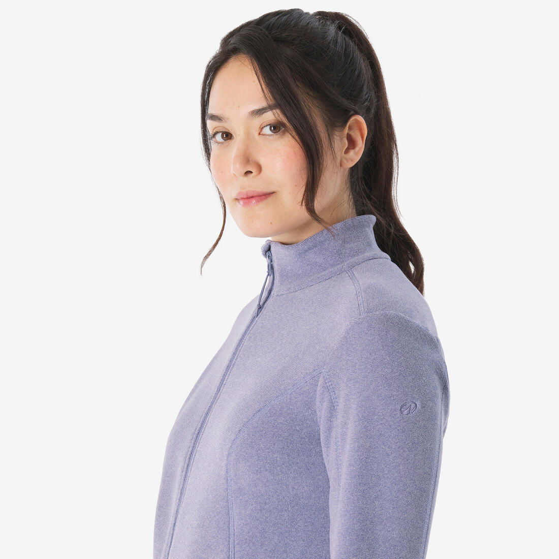Polaire de randonnée montagne femme, MH100 full zip