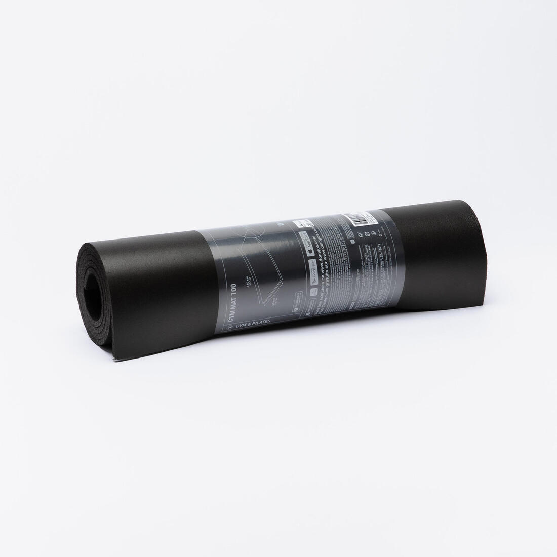 Tapis de fitness confort 6,5 mm, noir