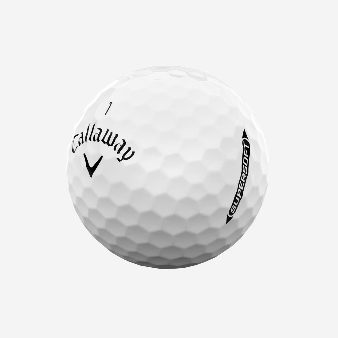 Balles de golf x12, Callaway Supersoft blanc