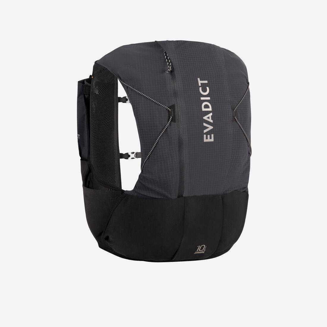 Sac trail running 10l mixte noir - vendu avec poche à eau 1l