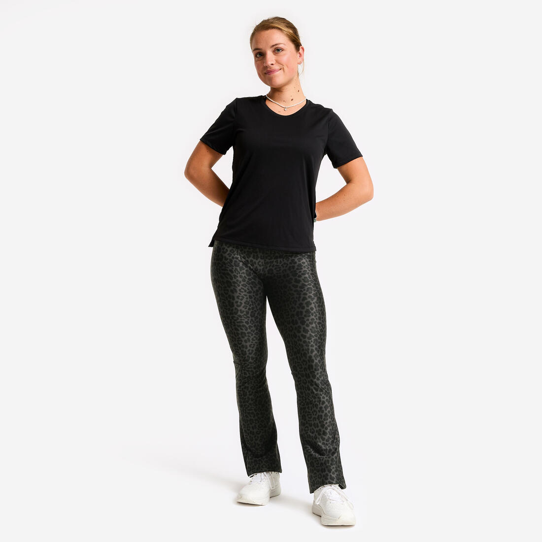 Legging de sport droit et respirant femme, imprimé