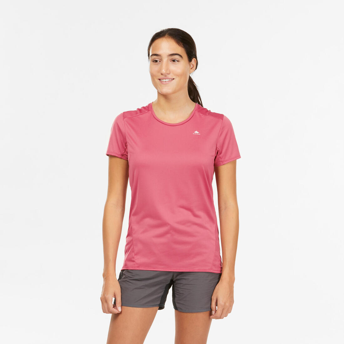 T-shirt manches courtes de randonnée montagne - MH100 - Femme