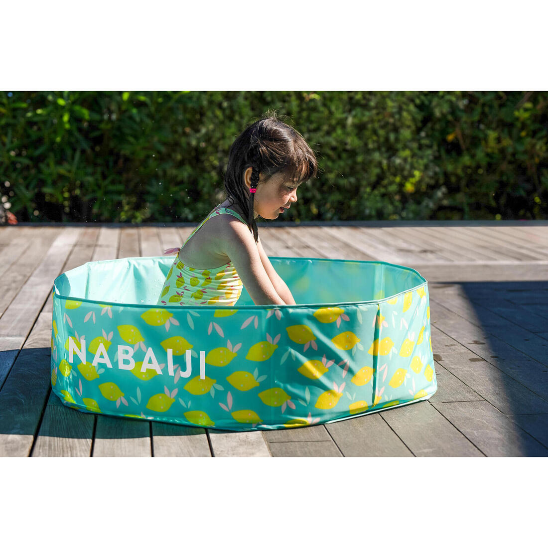 Piscinette enfant TIDIPOOL bleue avec sac de transport étanche 88,5 cm diamètre
