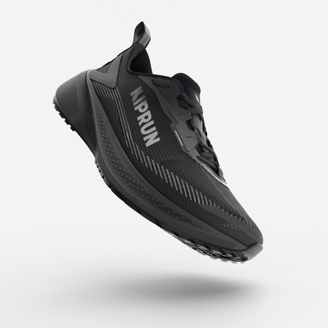Chaussures running polyvalentes & déperlantes homme, KIPRUN KIPCORE WR, noire