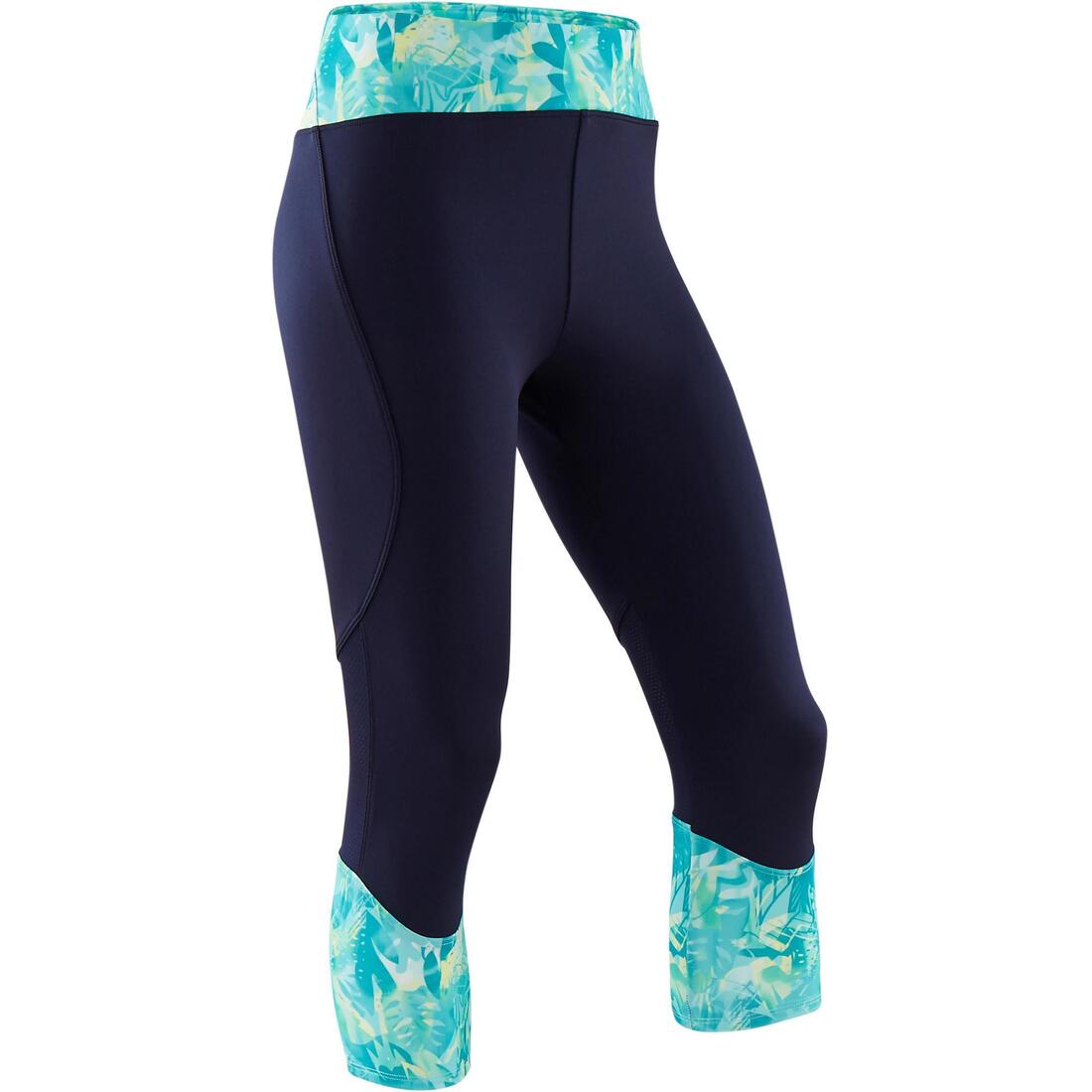 Corsaire synthétique respirant imprimé gris fille – bleu marine