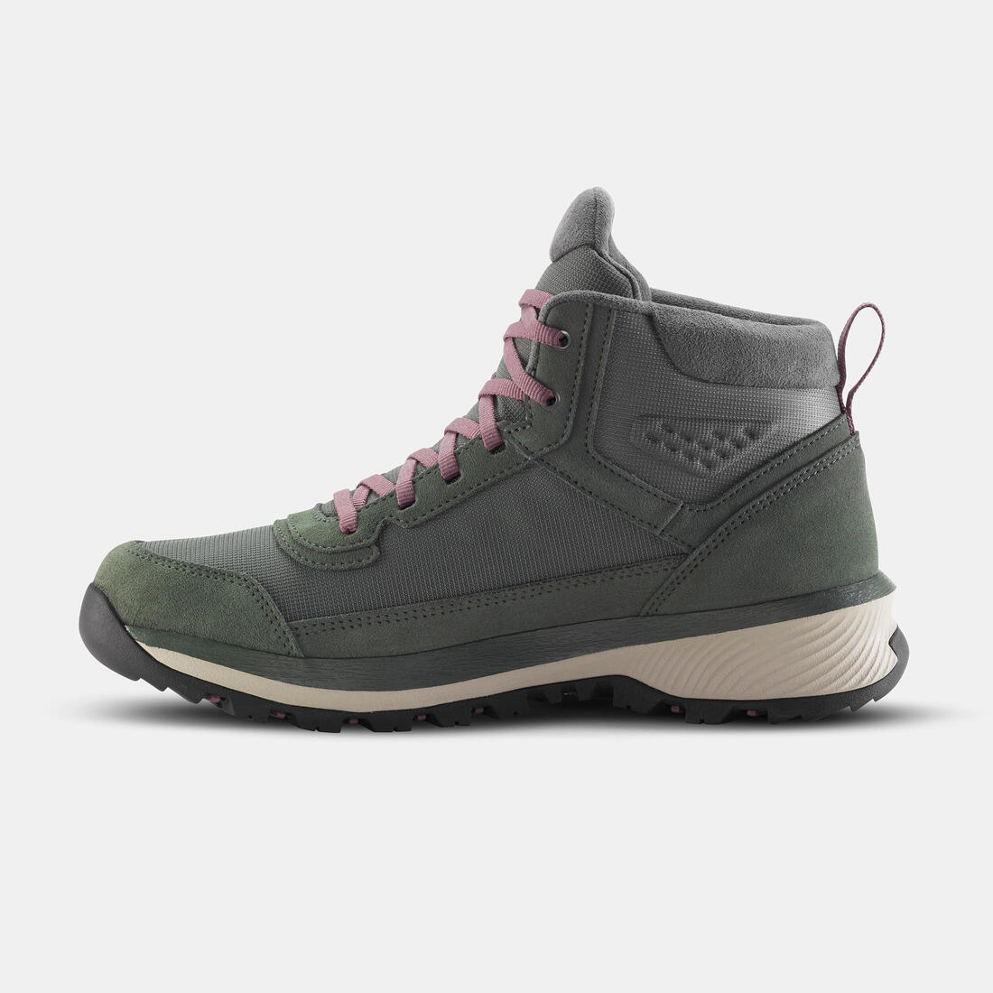 Chaussures de randonnée mid imperméables femme, NH500 Cuir WP