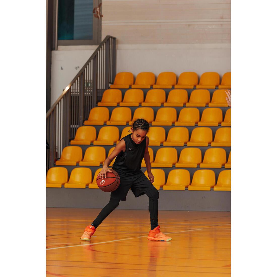 Short de basket avec poches enfant, 500