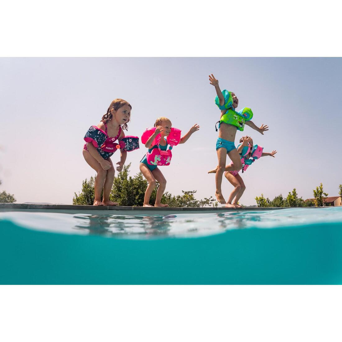 Brassards-ceinture piscine évolutif TISWIM enfant bleu "DRAGON"