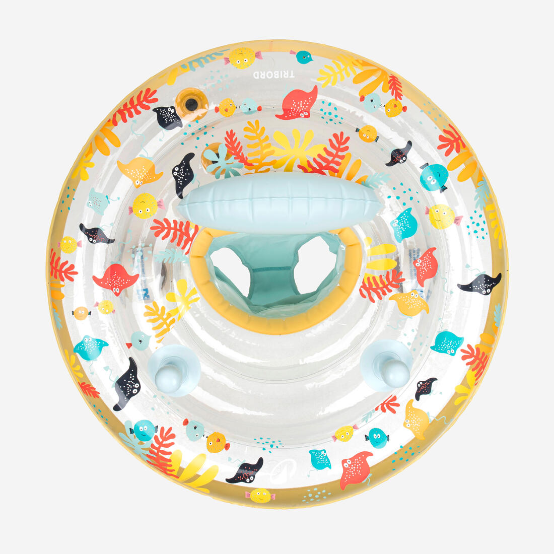 Bouée siège de piscine avec poignées Bébé 7-15kg - allfish jaune