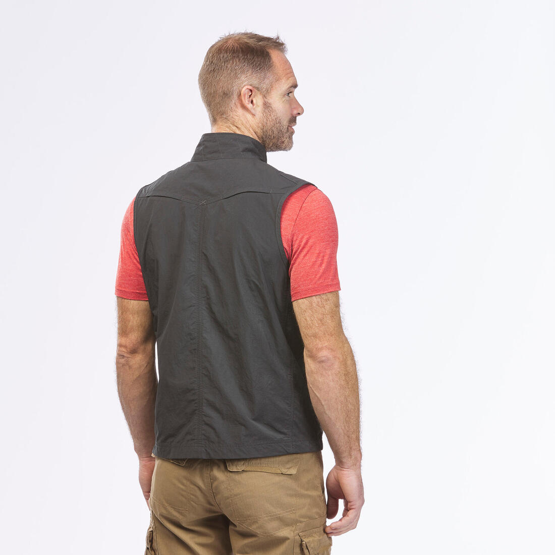 Gilet de randonnée multipoches homme, TRAVEL 100