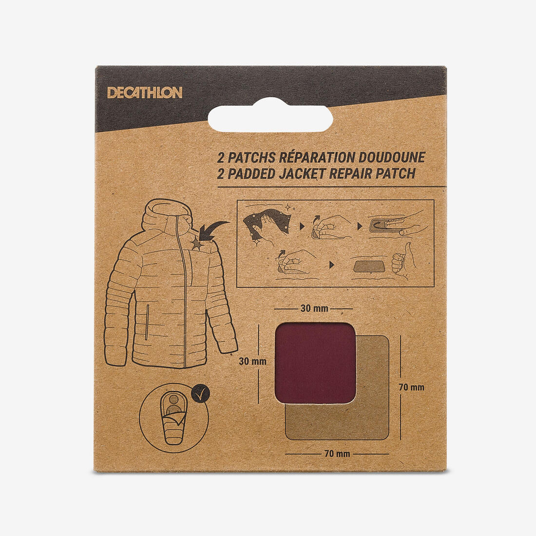Patchs de réparation pour doudounes et sacs de couchage