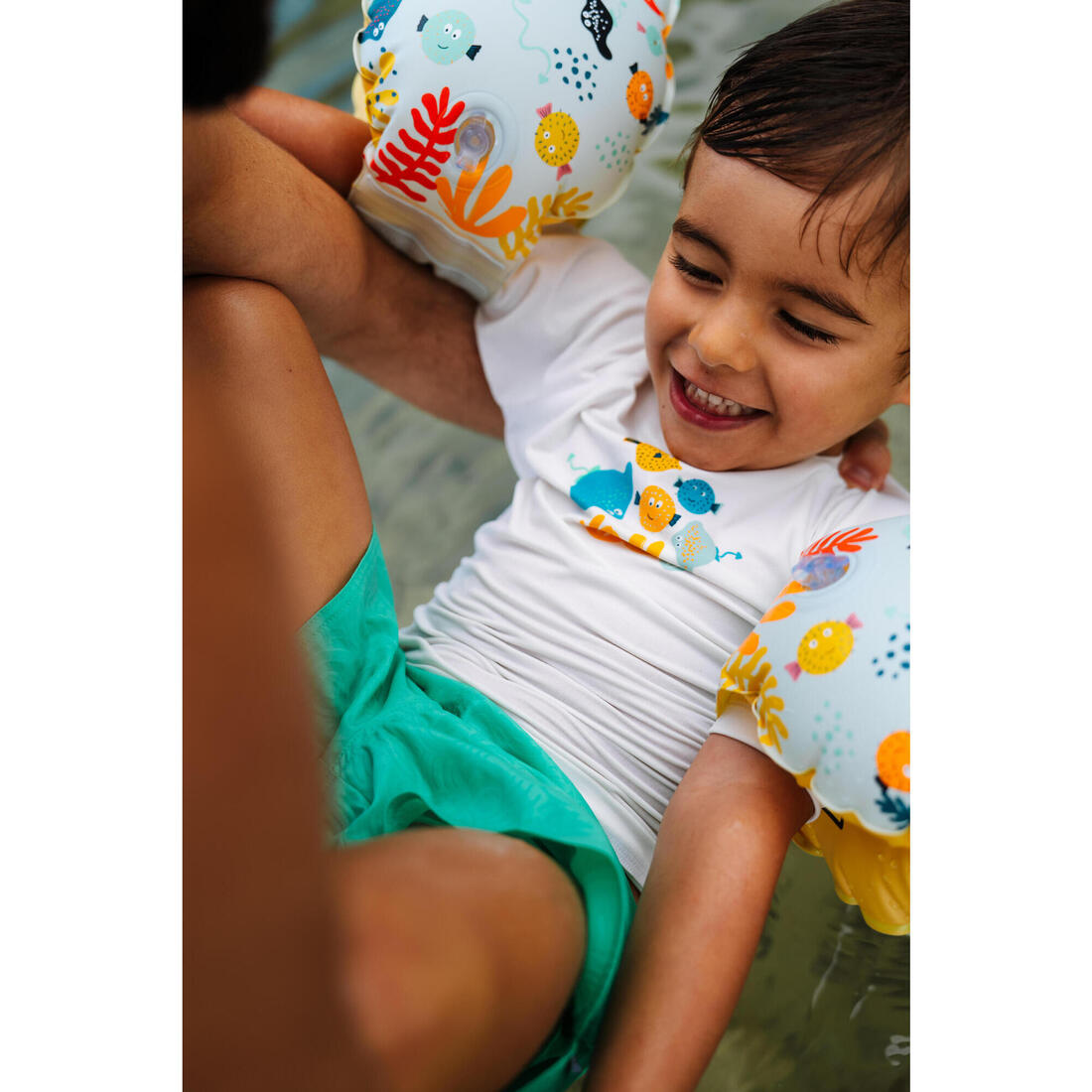 Brassards de piscine enfants rose imprimé "fleurs " 11-30 kg