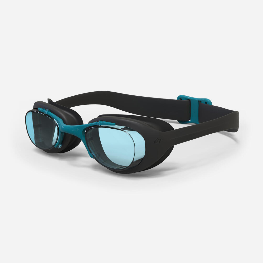 Lunettes de natation xbase - verres clairs - taille unique - noir bleu